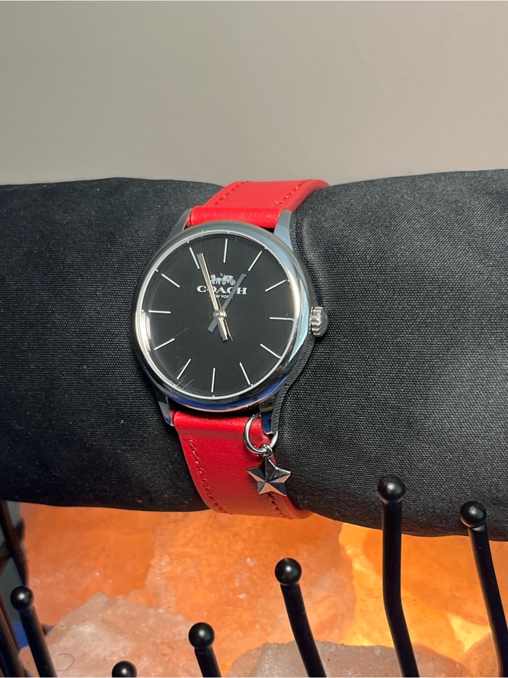 Coach Women's Red Leather Strap Watch - Picture 4 of 7